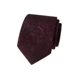 Bordová kravata s paisley vzorom a vreckovkou