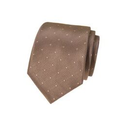 Beige Krawatte mit Punkten