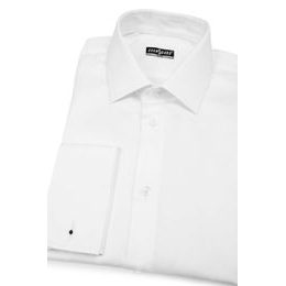 Cămașă albă slim fit cu manșetă franceză