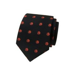 Schwarze Krawatte mit Basketballmotiv