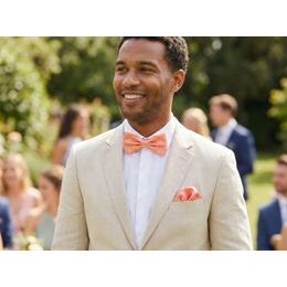 Бананова жълта матова папийонка за връзване