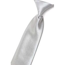 Chlapčenská kravata strieborná lesk 44cm