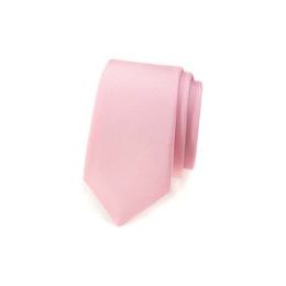 Schmale Krawatte mattierte Rosa