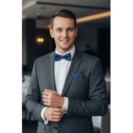 Bílý motýlek Ceremoni s lesklými ornamenty