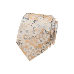Cravata galbena cu model floral