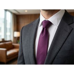 Slivkovo fialová elegantná kravata