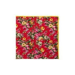 Baumwolle rote Einstecktuch rosa und gelbe Blumen