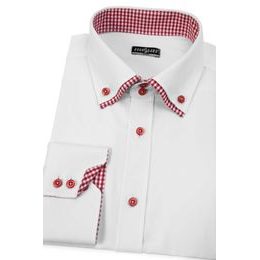 Cămașă albă pentru bărbați Slim Fit cu mâneci lungi