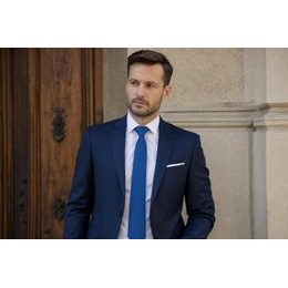 Kék férfi nyakkendő, matt felülettel