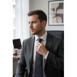 Modrá kravata s dostihovým koňom