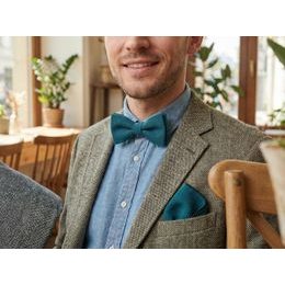 Papion din in albastru petrol