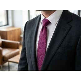 Tmavomodrá kravata s reliéfnym vzorom