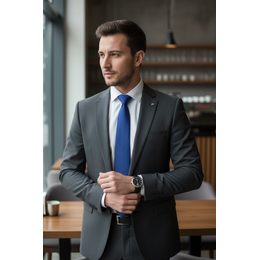 Cravată bărbătească turcoaz mat