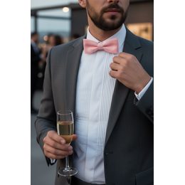 Šedý bavlněný motýlek s puntíkem