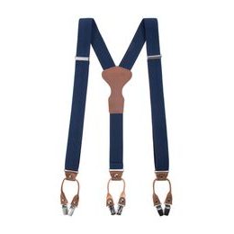 Blaue Hosenträger Y-Form mit Clips - Geschenkverpackung