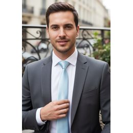 Čierna kravata s červeno-šedým vzorom