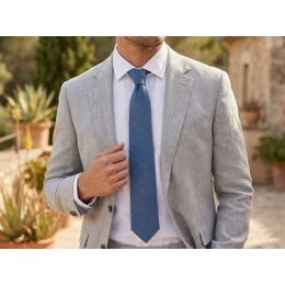 Svetlomodrá ľanová kravata