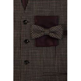 Hnedá pánska vesta s motýlikom