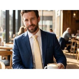 Šedá kravata oranžová líška