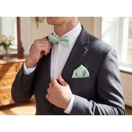 Anyagában mintás, krémszínű csokornyakkendő