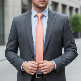 Egyszínű nyakkendő - barna