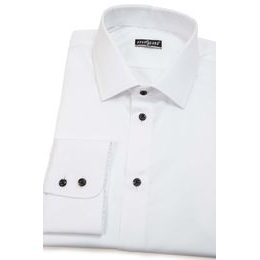 Бяла мъжка Slim Fit риза от 100% памук