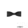Papion clasic negru alb cu buline