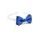 Mädchen Stirnband mit Fliege - Blau mit Glanz