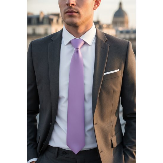 Herrenkrawatte fein violette mattiert