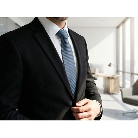 Modrá kravata s jemnou strukturou