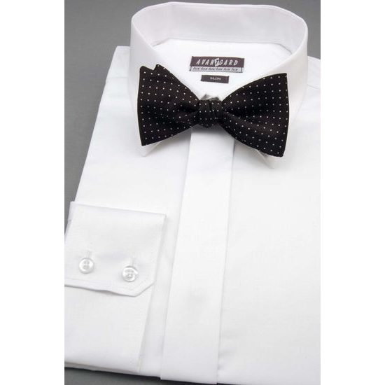 Бяла Slim Fit риза с елегантни покрити копчета