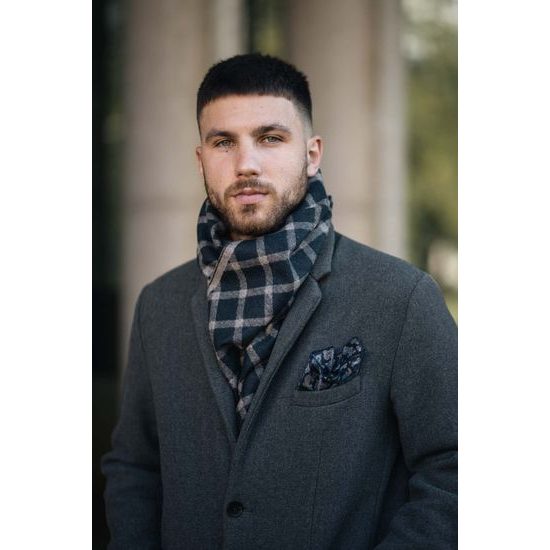 Kockovaný pánsky šál