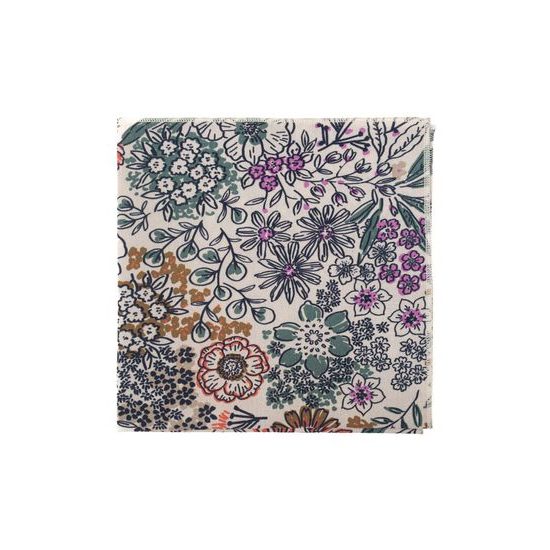 Памучна кърпичка с флорални мотиви