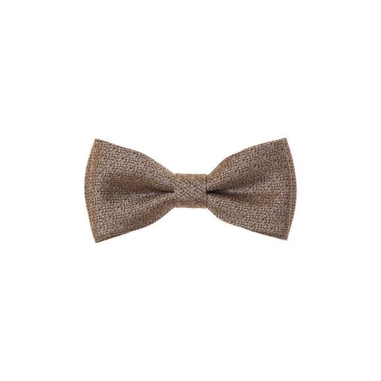 Fliege mit Einstecktuch in Beige