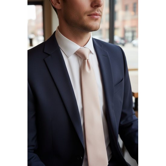 Cravată bărbătească de culoare fildeș