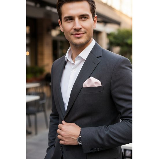 Glattes Einstecktuch Mikrofaser Puderrosa