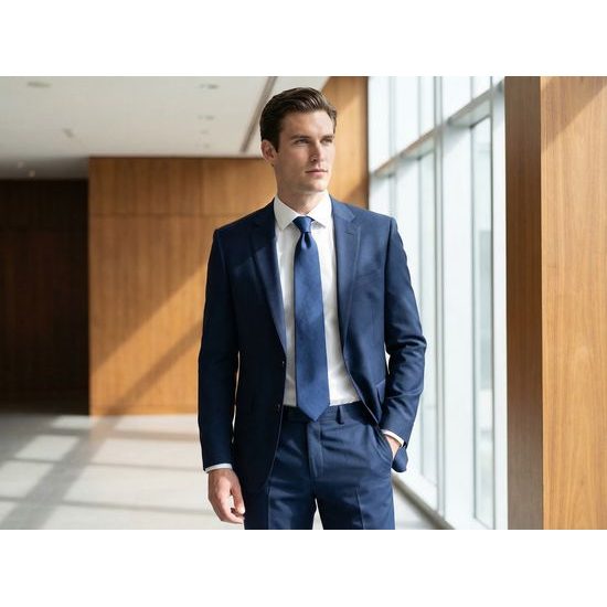 Prodloužená kravata modrá