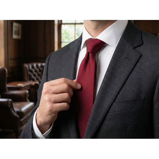 Seidenkrawatte in Burgund