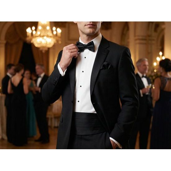 Brâu Basic negru cu papion