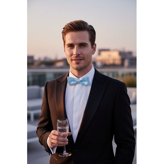 Papion bărbătesc albastru deschis