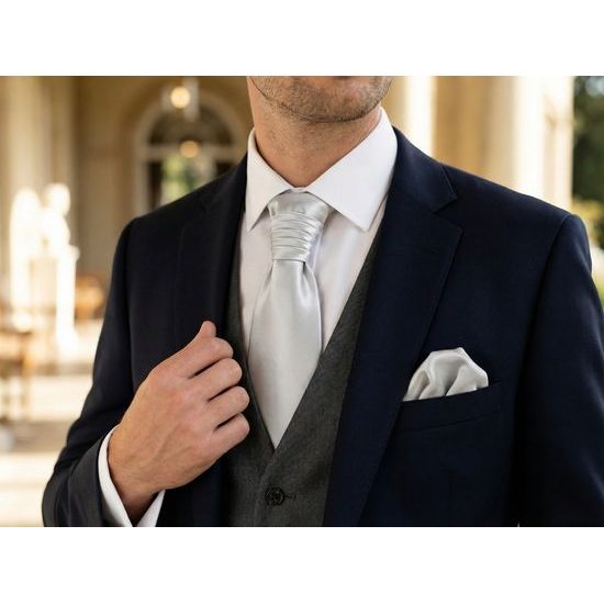 Strieborná lesklá svadobná regata