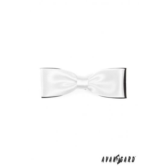 Papion dublu alb-negru neted