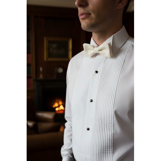 Структурирана кремава папийонка