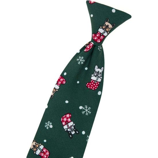 Zöld nyakkendő 44 cm karácsonyi motívummal