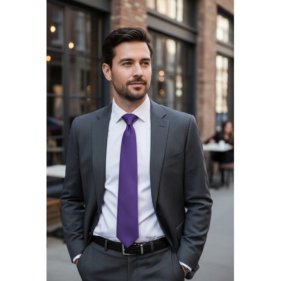 Cravată violet pentru bărbați Avantgard