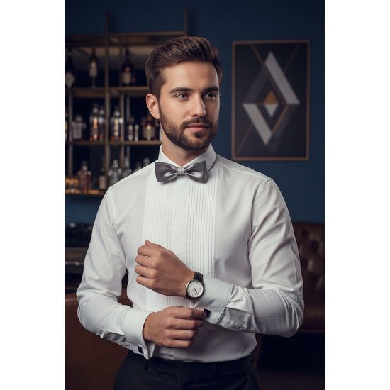 Papion lucios pentru bărbați din grafit