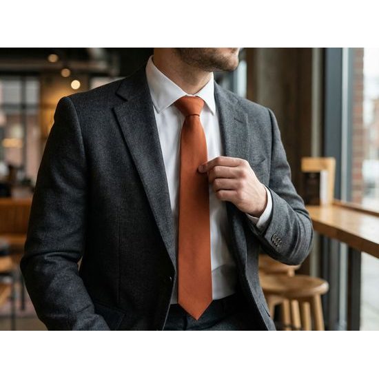 Cynamonowy brązowy krawat