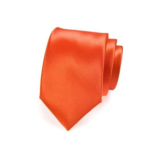 Oranžová jednobarevná kravata