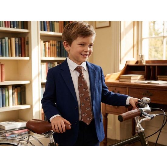 Chlapčenská kravata s motívom bicykla