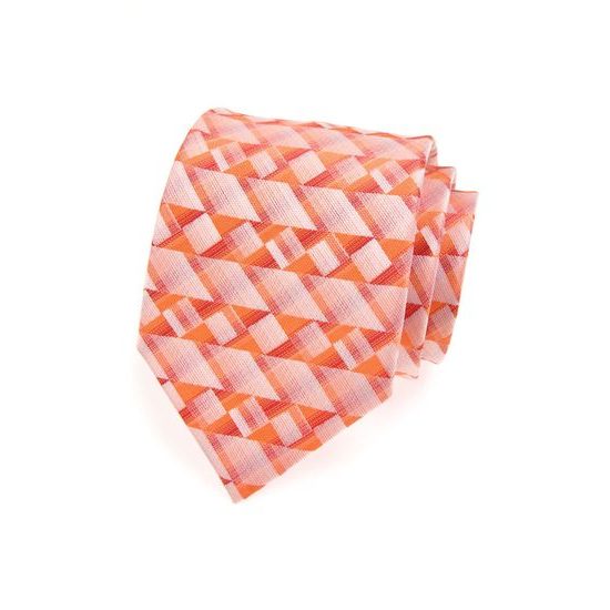 Krawatte orange geometrische Formen